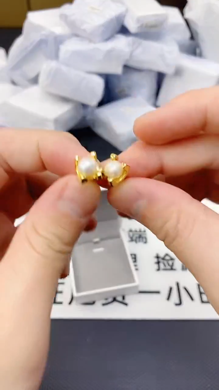 未镶嵌耳饰淡水珍珠ED1071