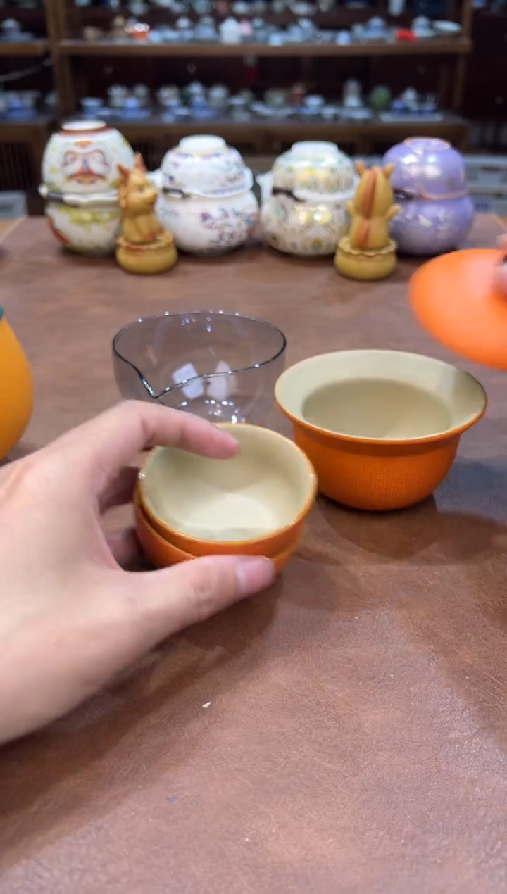 真的很便宜超好看会开片的旅行茶具