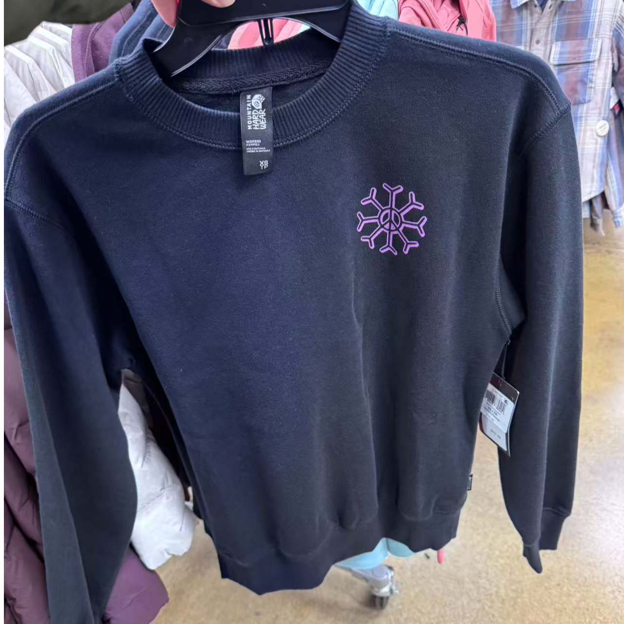 Mountain hardwear/山浩女士圆领加绒抓绒卫衣