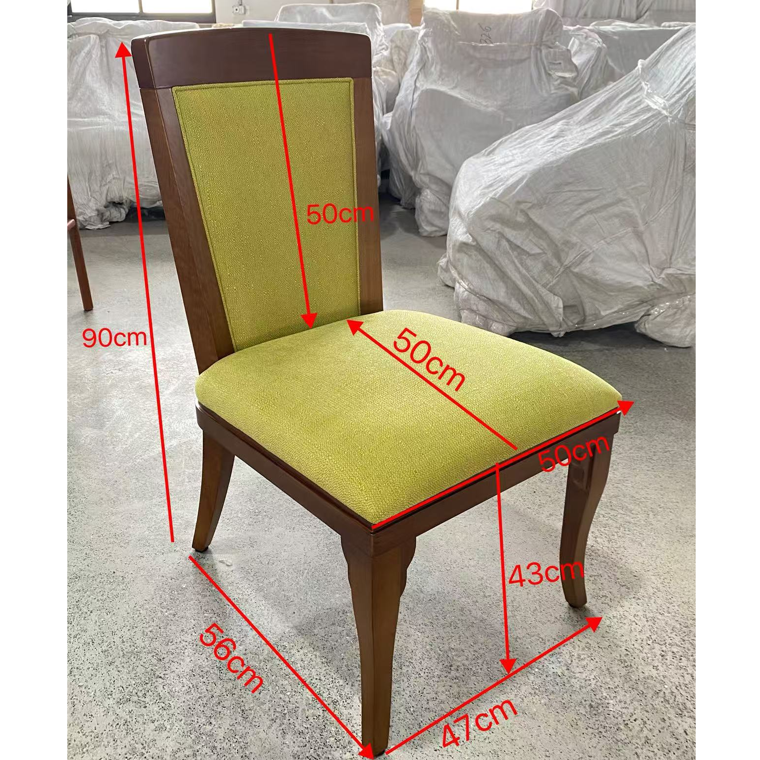 实木餐椅椅子靠背椅子酒店会所椅洽谈椅复古美式梳妆椅TY