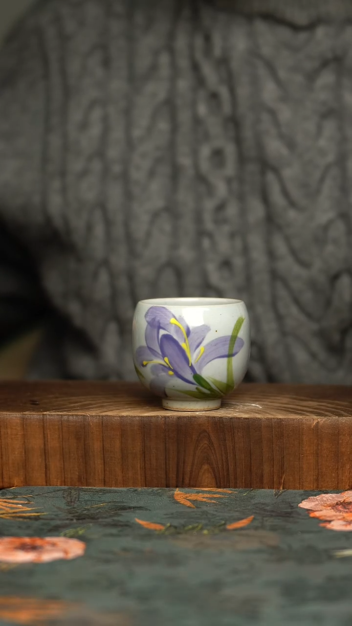杯釉下彩手工手绘同款陶器