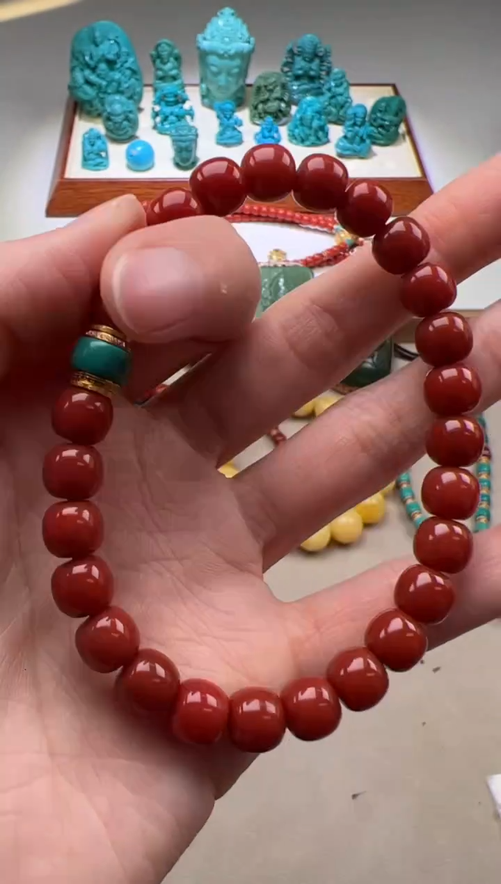 【闪购商品】南红玛瑙手串手串18K金镶嵌手串手串