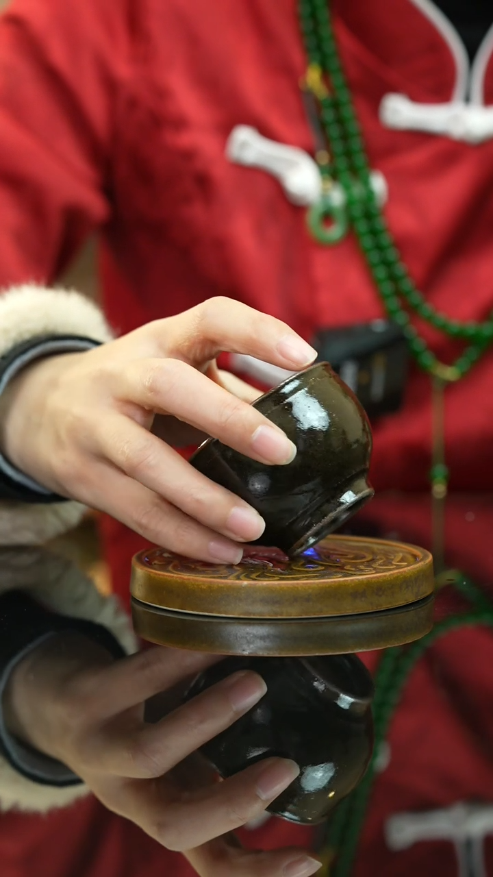 【闪购商品】老茶叶末小缸杯景德镇上庄陶瓷