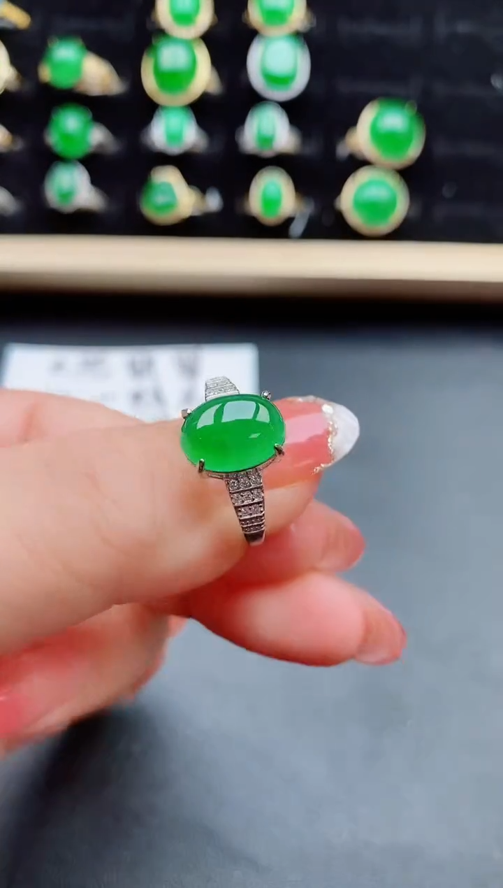 【闪购商品】翡翠戒指银S925镶嵌50850501