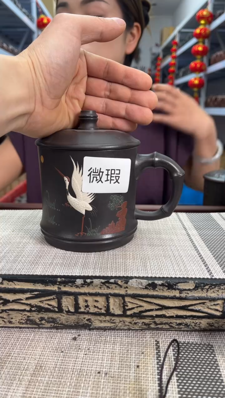 茶杯紫砂微瑕紫砂盖杯泡沫装