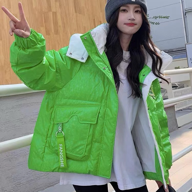 潮牌高品质鹅绒免洗羽绒服女