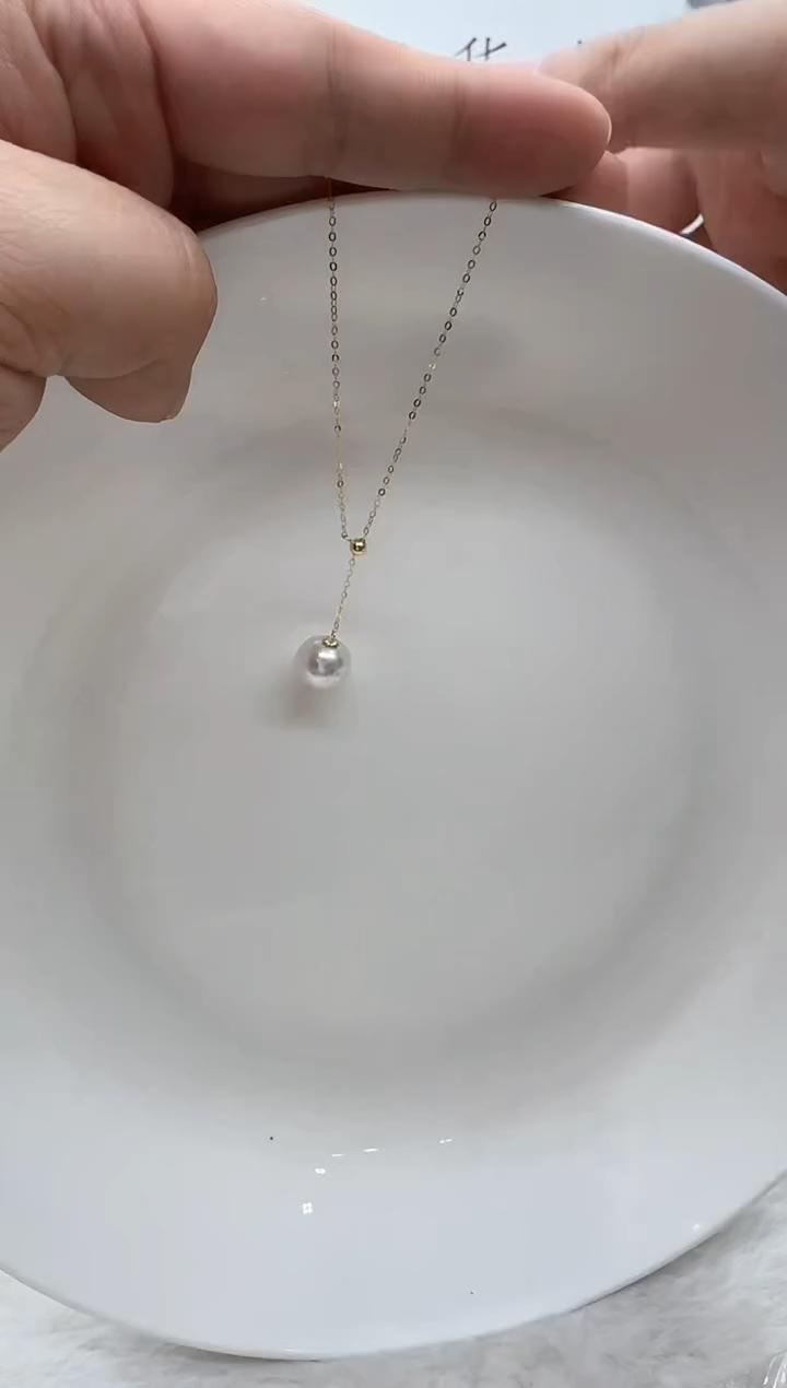 【闪购商品】淡水珍珠颈饰18K金镶嵌清货