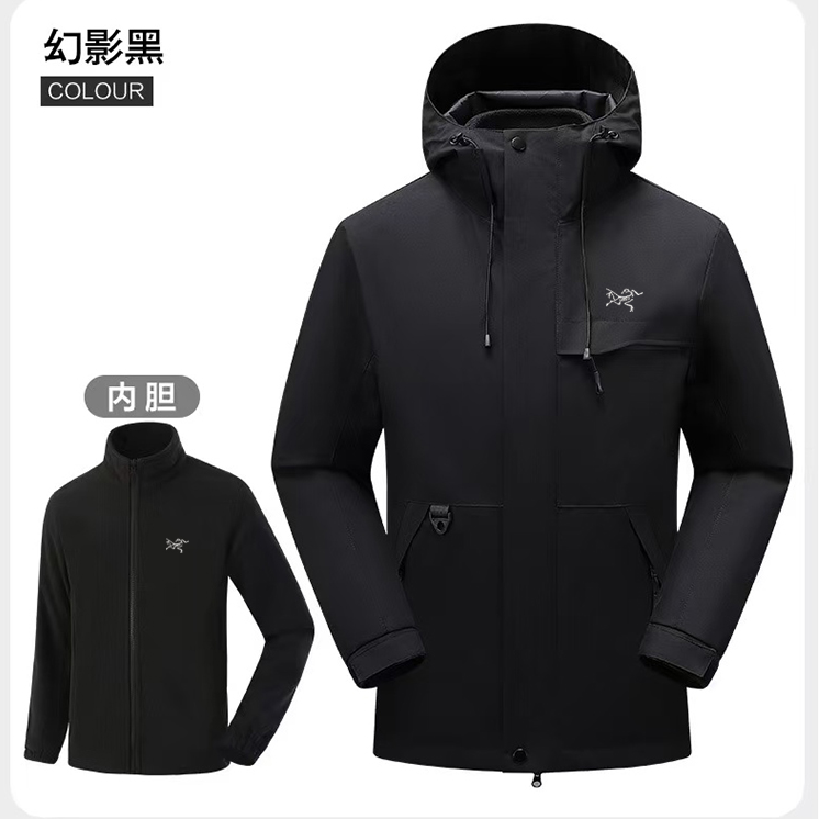 （奥莱）鸟家软壳三合一户外厚防风防水登山徒步冲锋衣男女同款