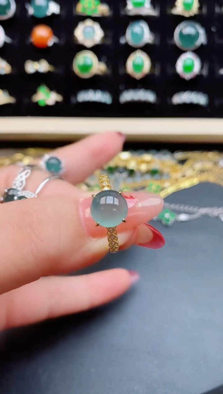 【闪购商品】翡翠戒指银S925镶嵌855005