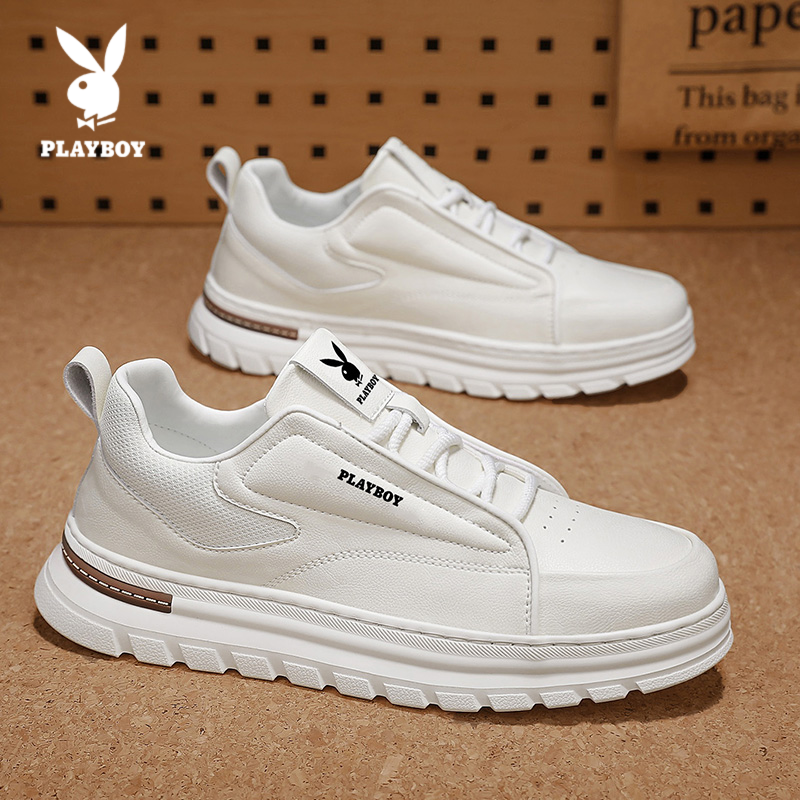 PLAYBOY/花花公子休闲鞋2025新款男士百搭小白鞋高级感时尚运动鞋