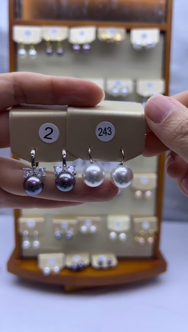 未镶嵌耳饰淡水珍珠2+243