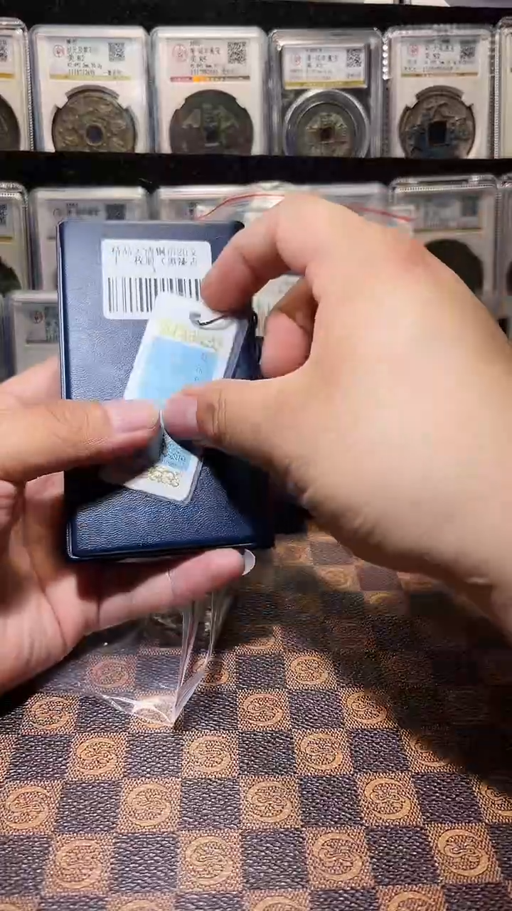 铜A123星风精品大清铜币20文十二枚册（黑漆古）
