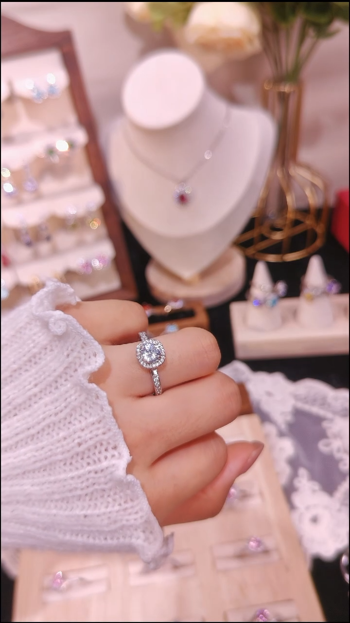 合金无银色方糖戒指