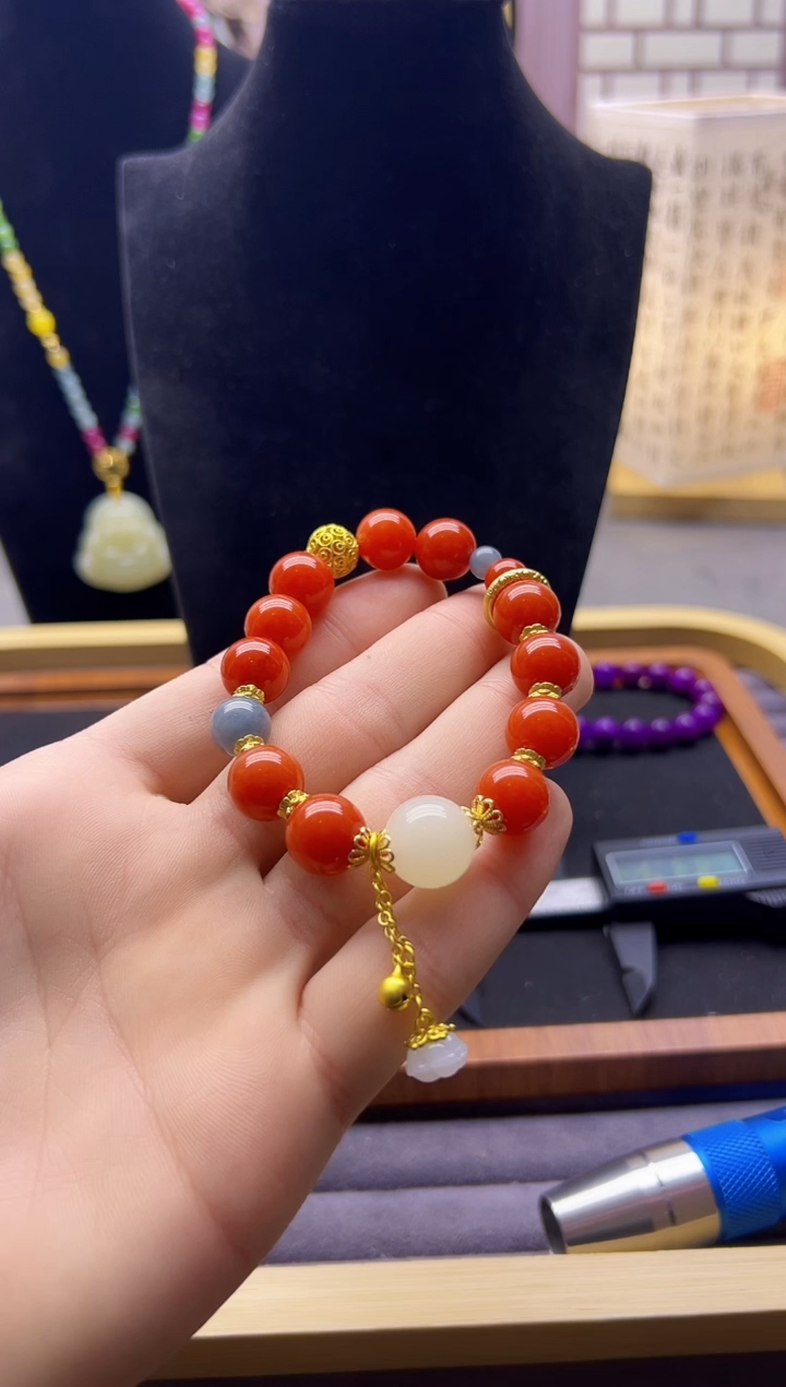 【闪购商品】翡翠手链14K金镶嵌S160        