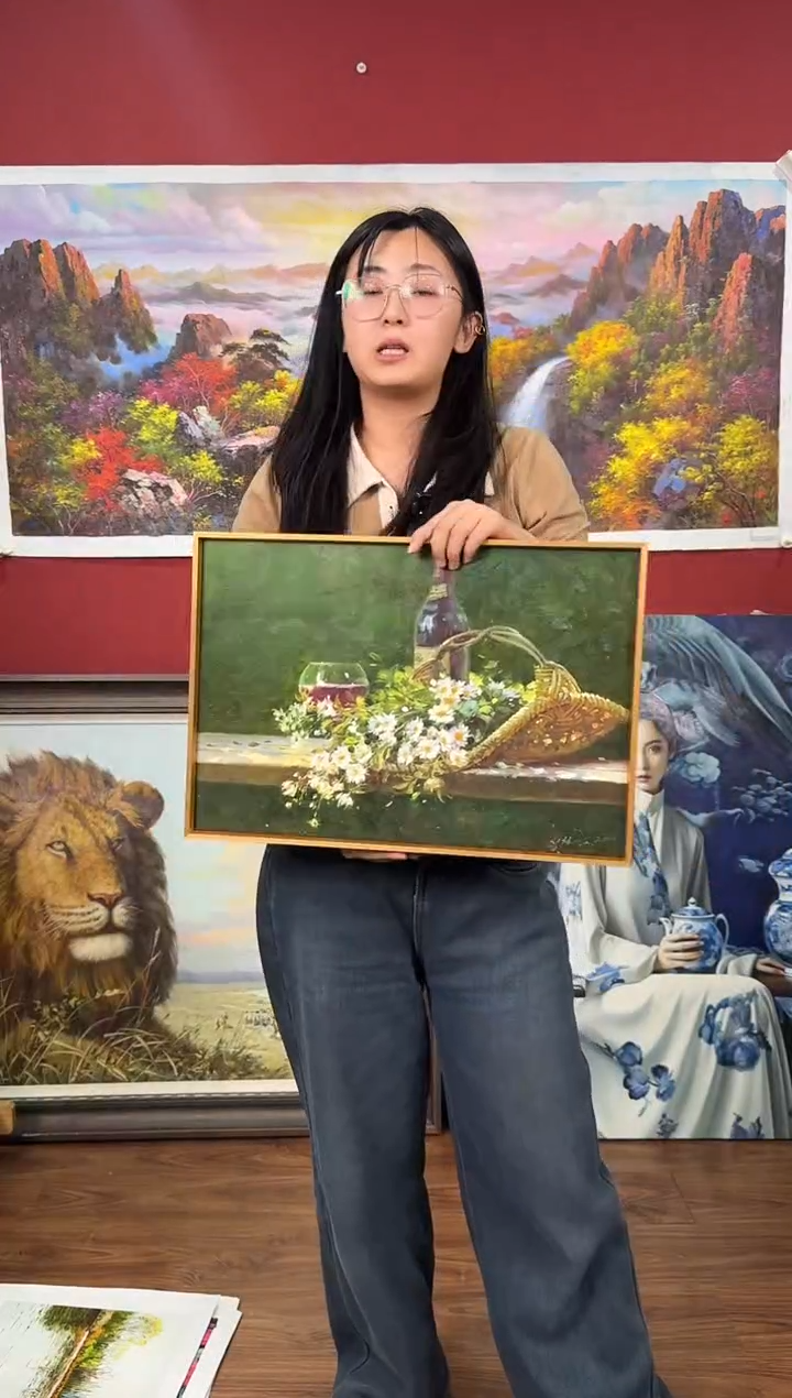 油画【141号】约53*35cm丨朝鲜原创纯手绘孤品油画丨顺丰包邮