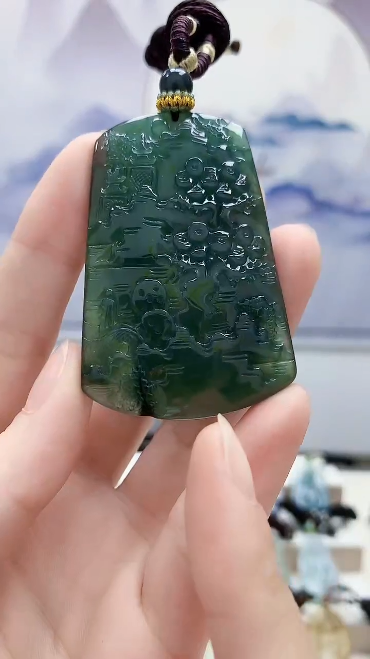 未镶嵌定制翡翠5028ry-毛货挂件82
