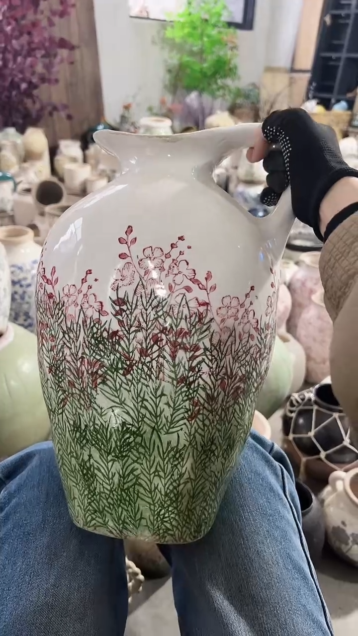 【闪购商品】陶瓷花盆高37CM内口10CM