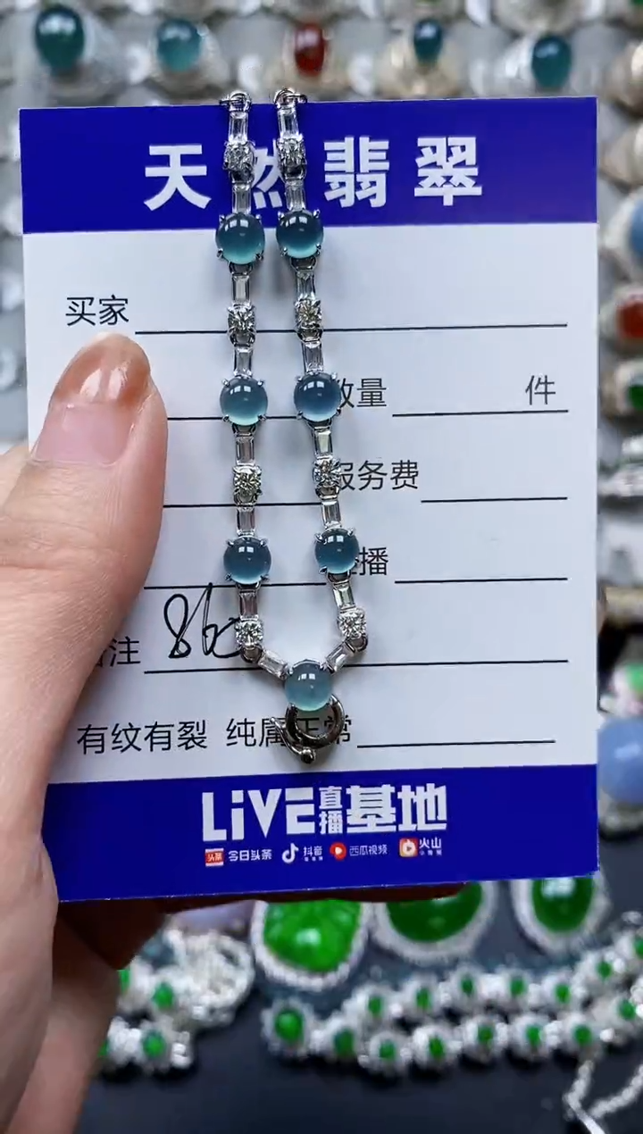 【闪购商品】翡翠颈饰银S925镶嵌0865