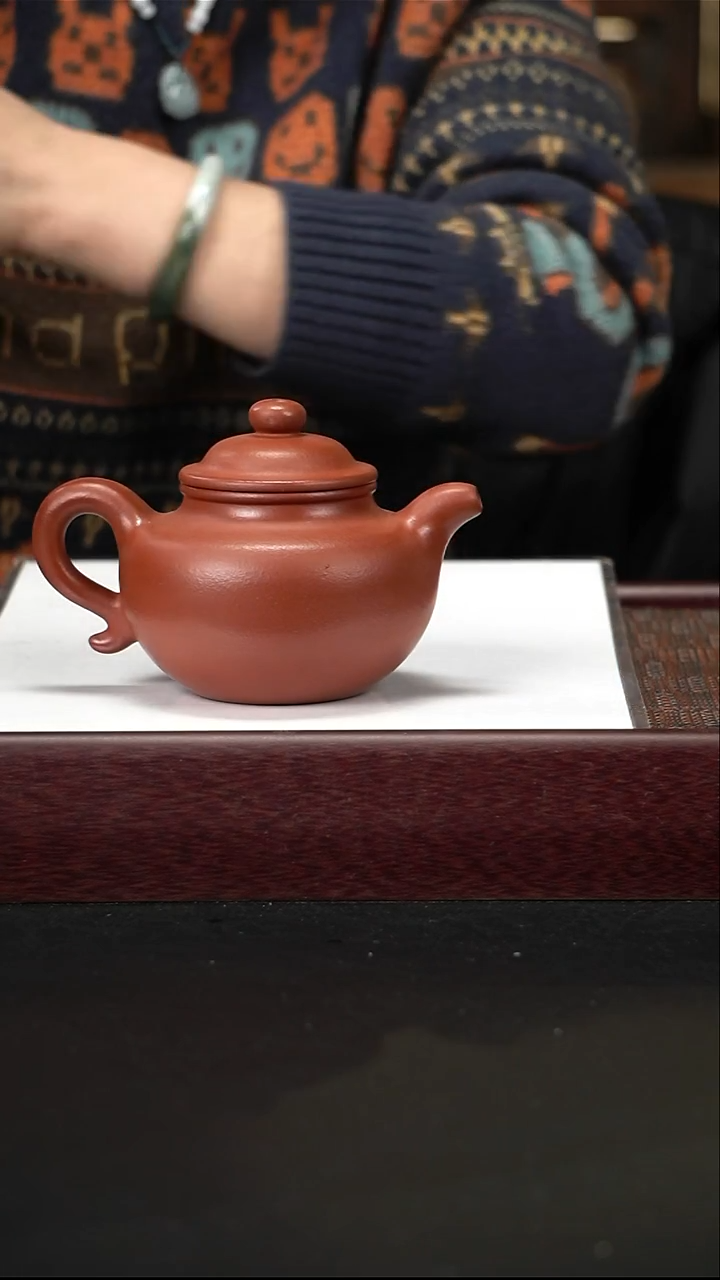 茶壶紫砂zq朱泥莲子