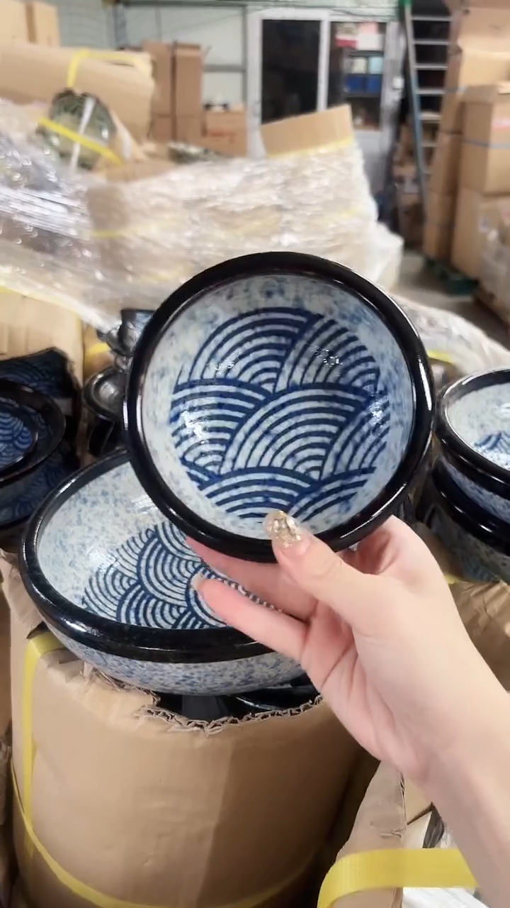 陶瓷青海波加厚钵13cm一个