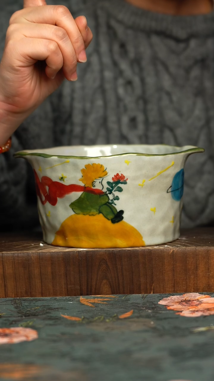 杯釉下彩手工手绘同款陶器