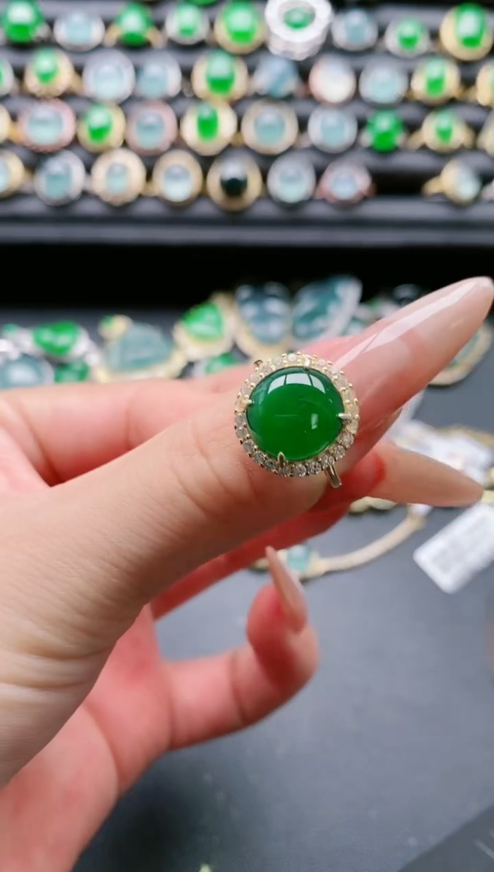 【闪购商品】翡翠戒指银S925镶嵌11111