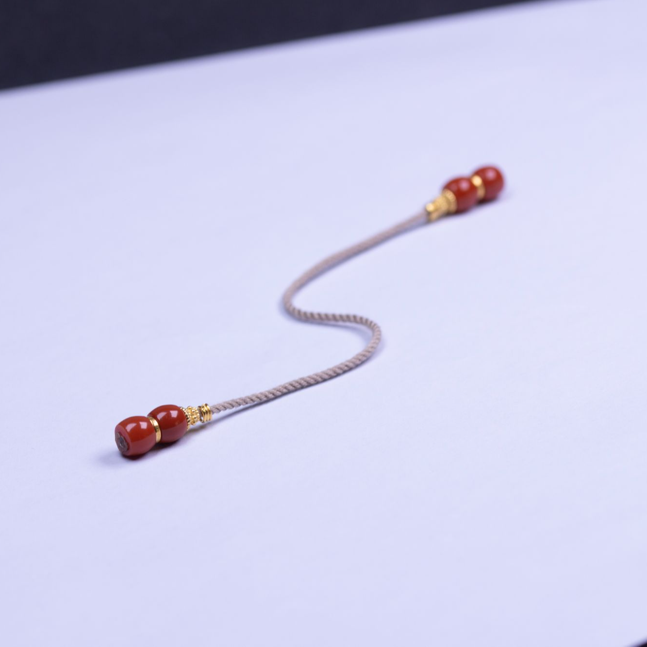 【上品典藏】瓦西南红弟子珠18K套装5mm流苏线塑文玩配饰万向轴轻奢