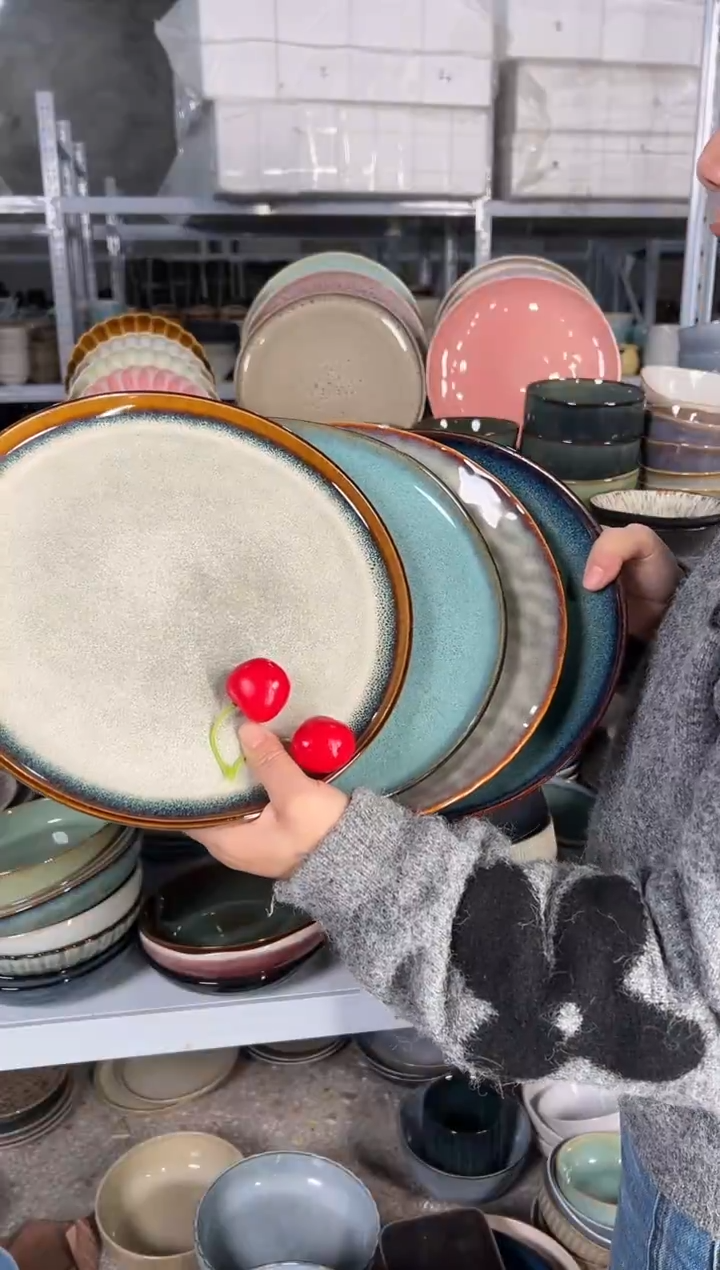 陶瓷外贸尾货瑕疵满20包邮X4大盘