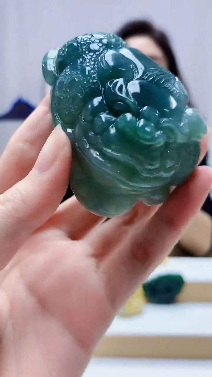 未镶嵌定制翡翠4829zm-毛货挂件46金蟾