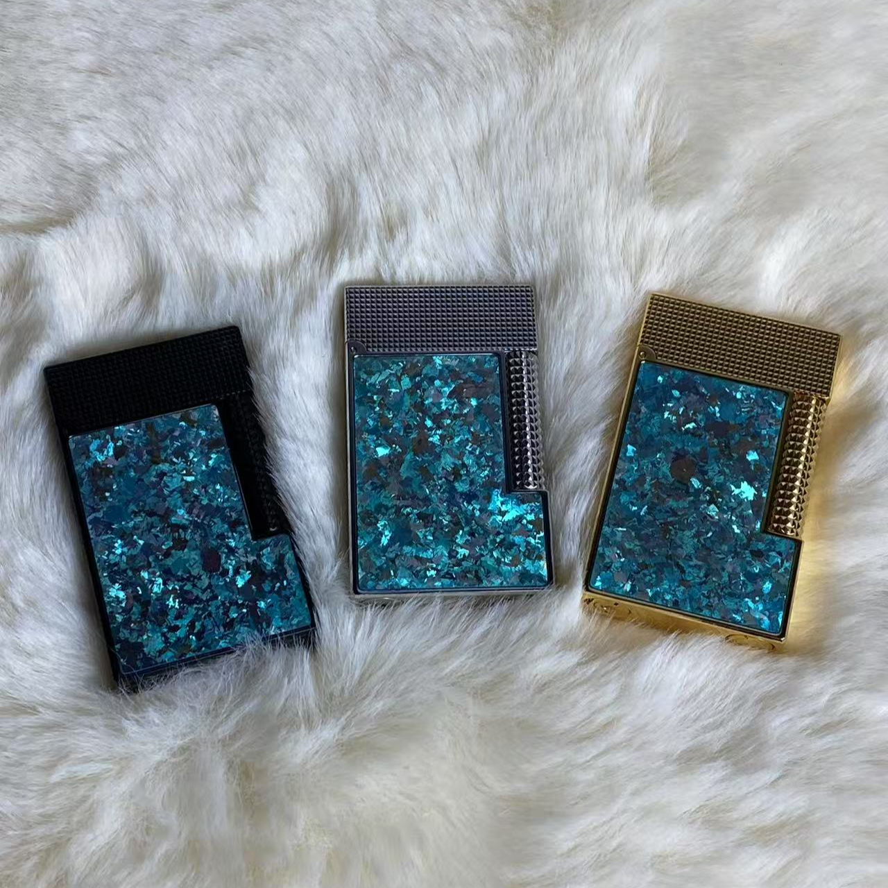 calories钛金属贴片朗声充气打火机创意设计侧滑点火送男士礼物