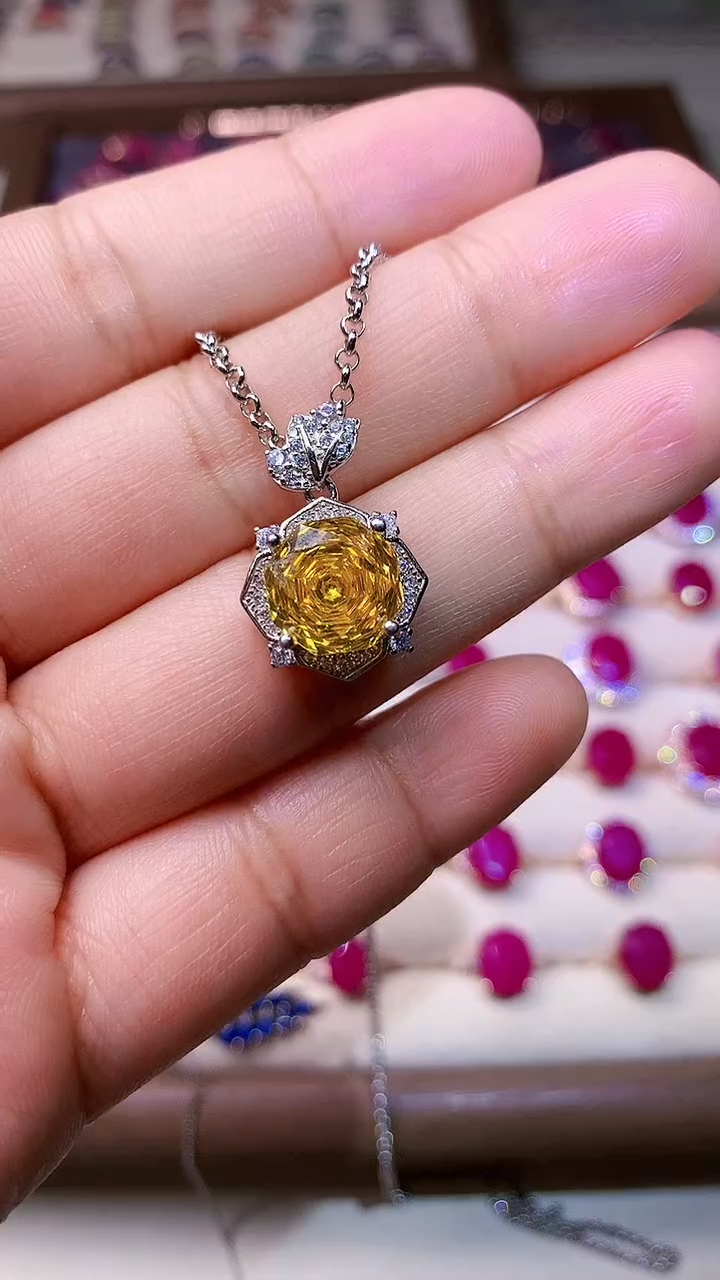 【闪购商品】蓝宝石颈饰银S925镶嵌000