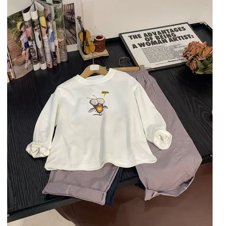 504144  韩版男童女童休闲舒适时尚洋气百搭印花新款长袖