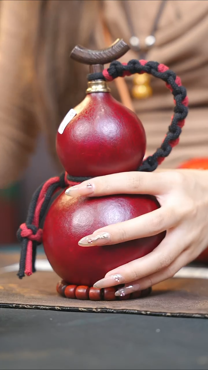 【闪购商品】WQ250大漆酒葫芦不包手串及旋转底座