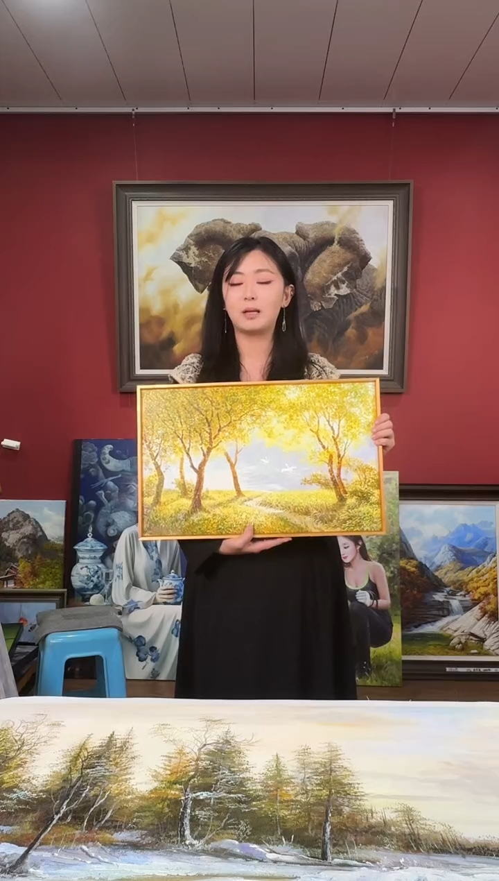 油画【218号】约53*35cm丨朝鲜原创纯手绘孤品油画丨顺丰包邮