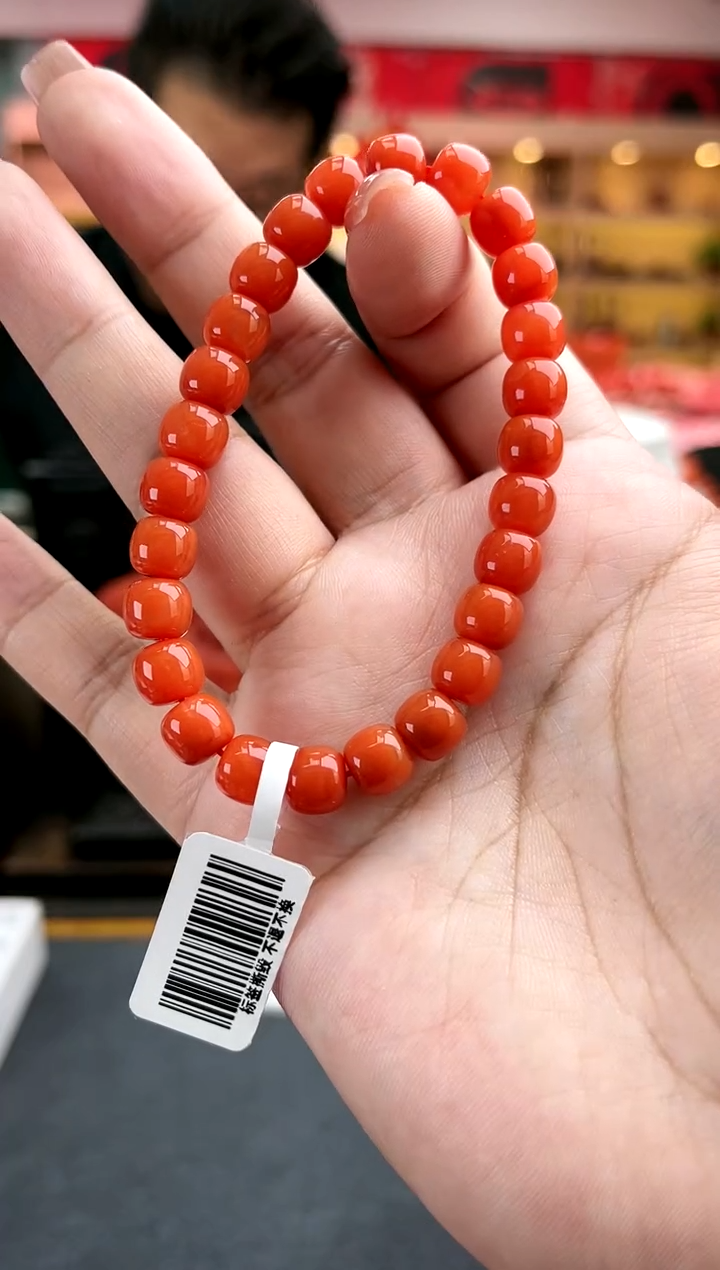 【闪购商品】南红玛瑙高品卡8南红保山老型单圈未镶嵌一件7