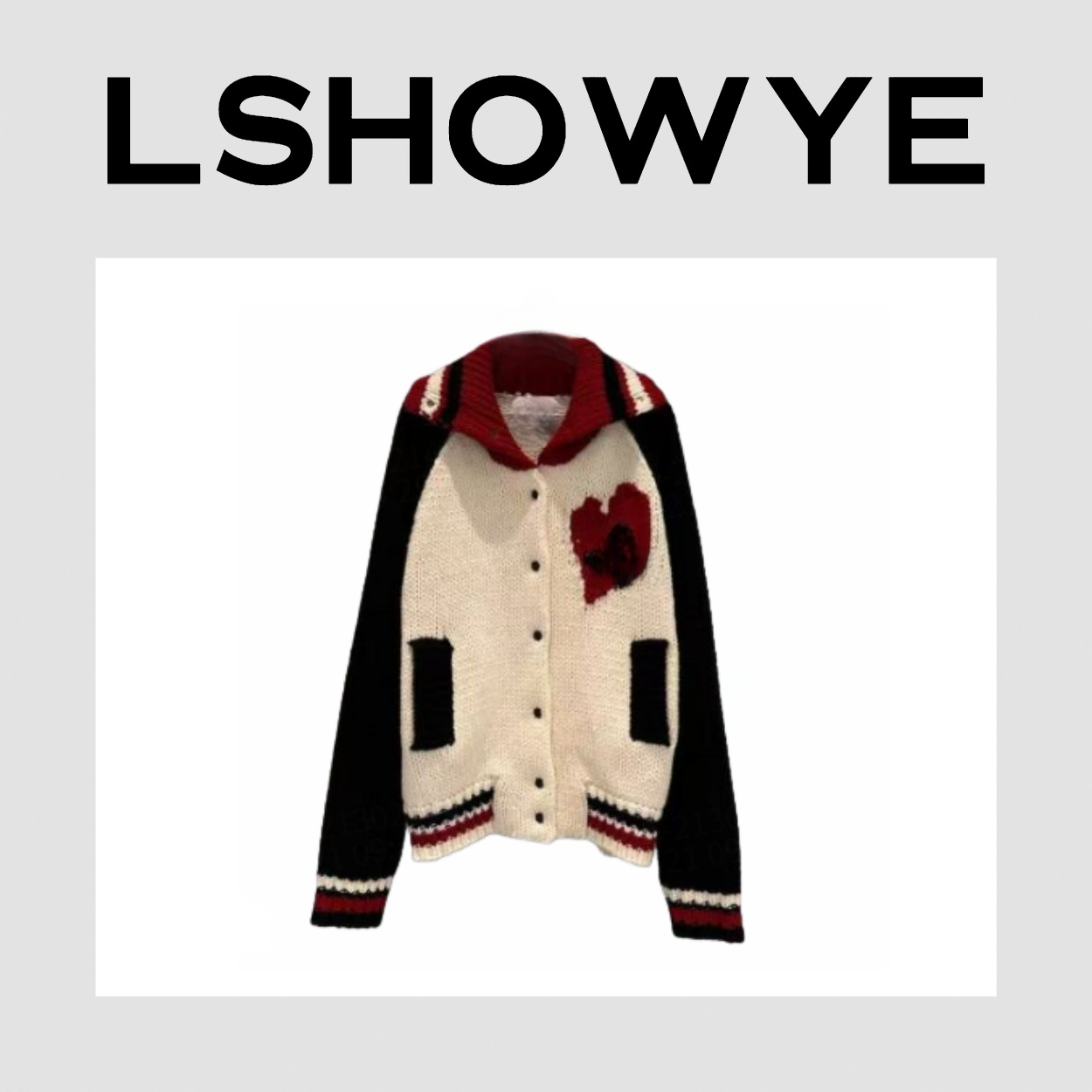 LSHOWYE｜撞色翻领毛衣外套 m7891