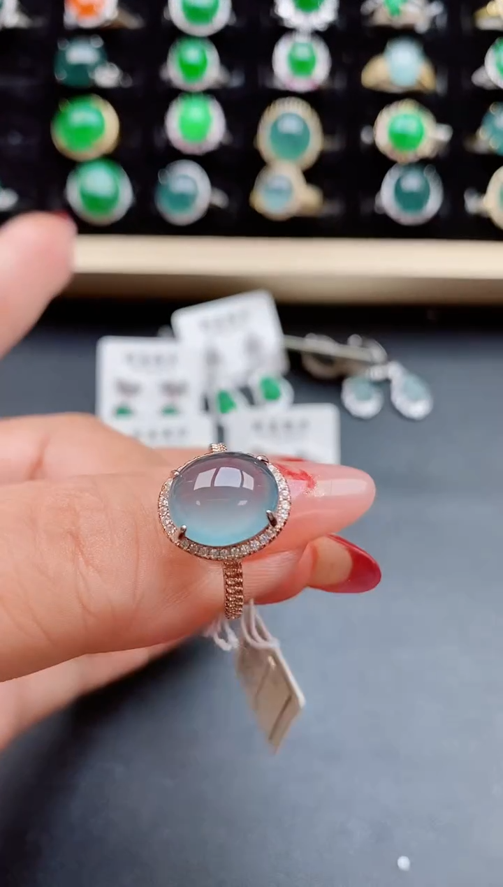 【闪购商品】翡翠戒指银S925镶嵌5085050