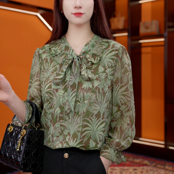 Y8123-2025新款气质优雅衬衫时尚减龄洋气女士上衣-梦梦