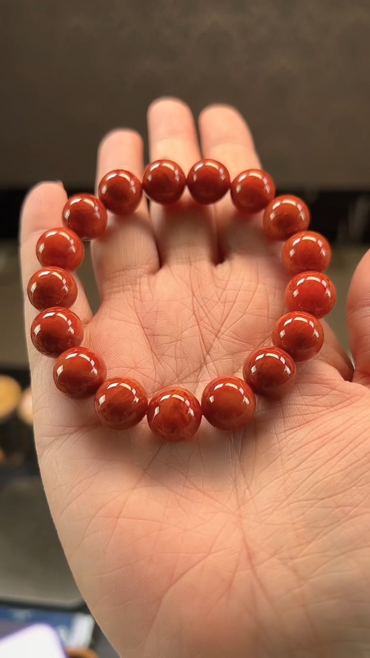 未镶嵌手串南红玛瑙南红手串13mm