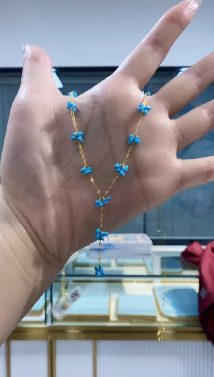 【闪购商品】绿松石项链银S925镶嵌发货一件