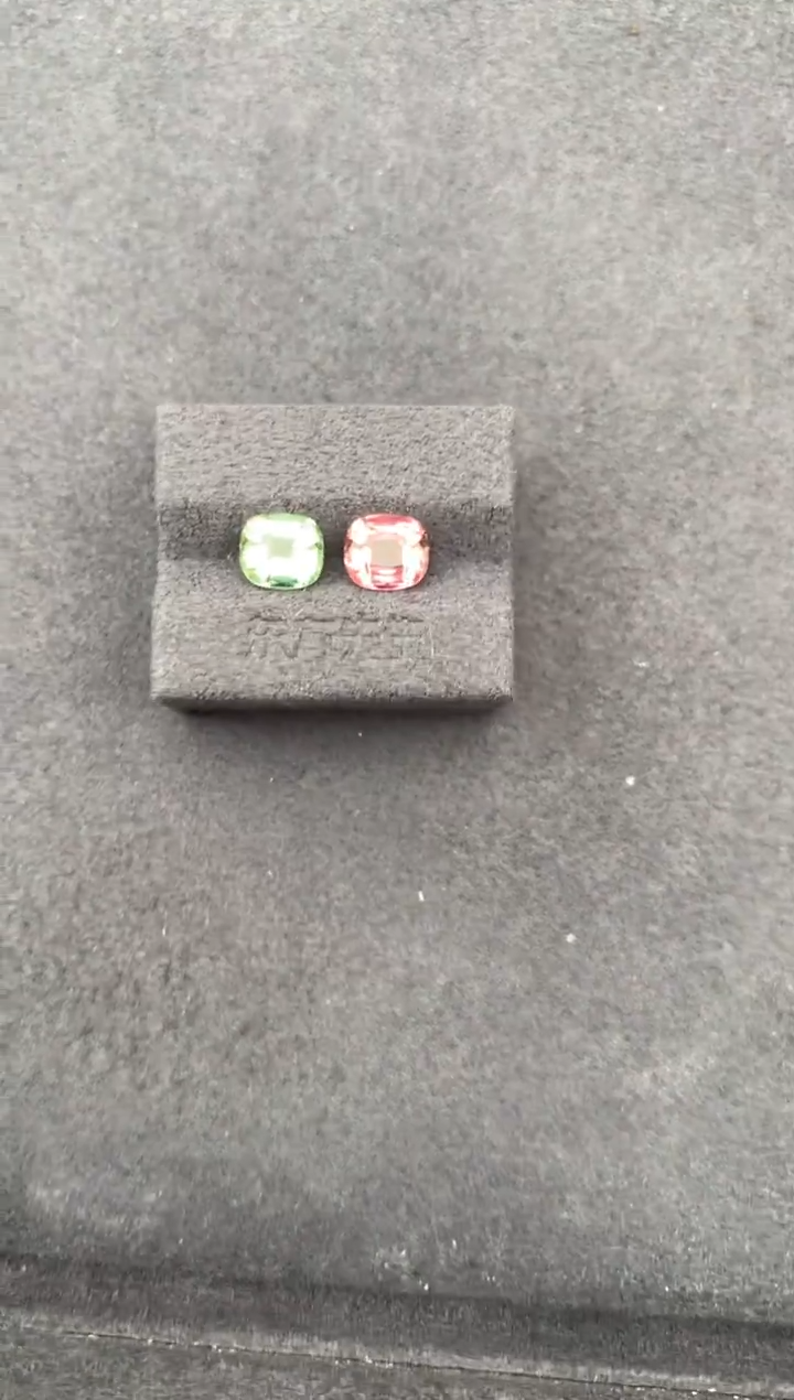 未镶嵌珠宝半成品碧玺2.3ct绿碧玺 定制 GE