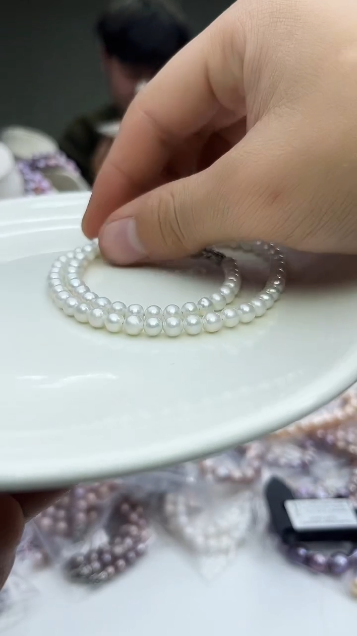 未镶嵌项链淡水珍珠白色系小米项链