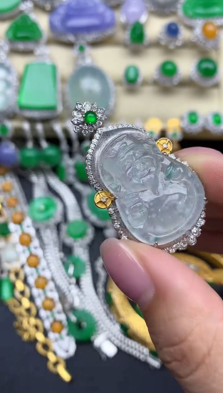 【闪购商品】翡翠颈饰18K金镶嵌696-中国好珍宝