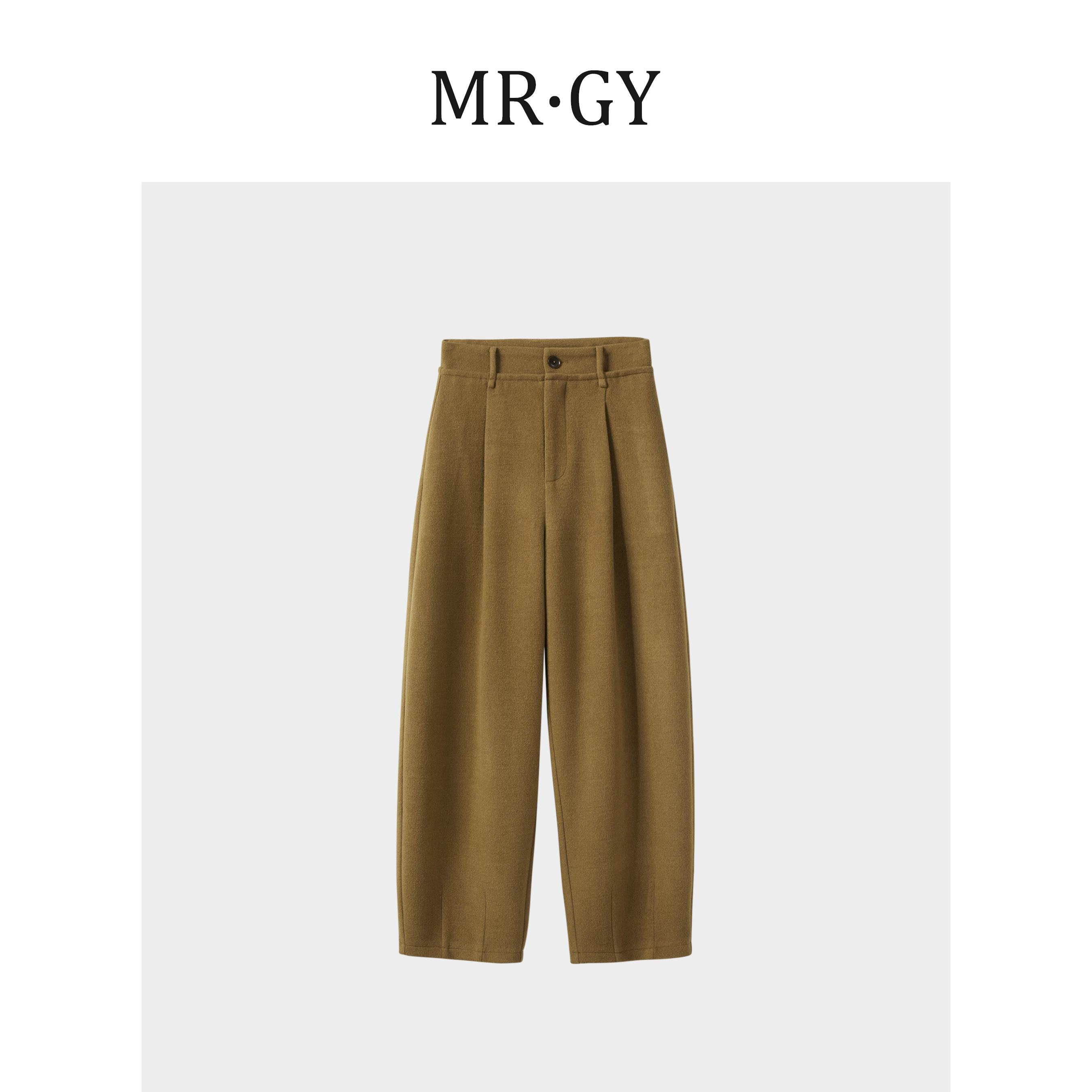  CYZ1365‘时髦裤’质感磨毛压褶造型弯刀裤