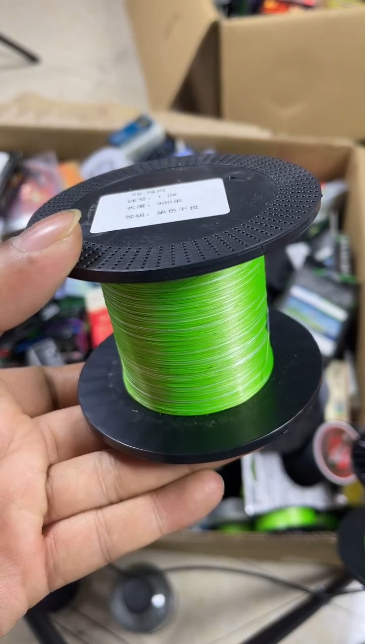 PE1#----8X绿白色路亚线300米染色不良
