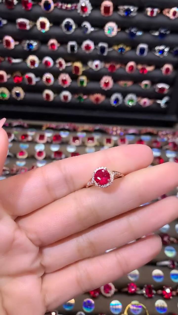 【闪购商品】红宝石戒指银S925镶嵌1
