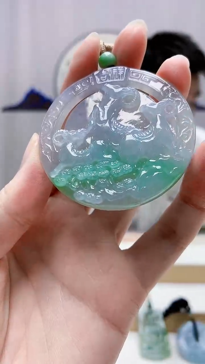 未镶嵌定制翡翠5028zm-毛货挂件191羊牌