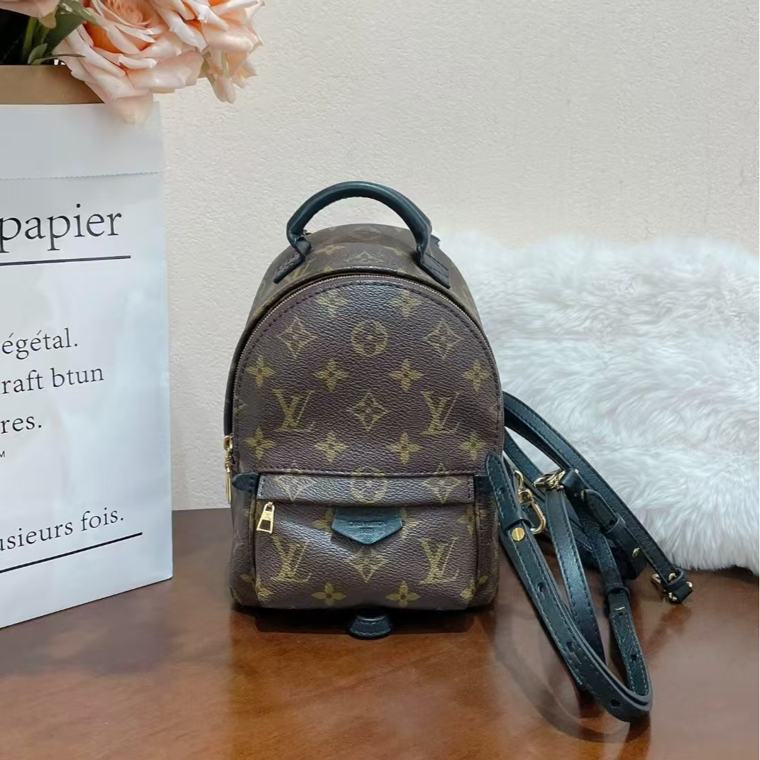 99新 LouisVuitton/路易威登 蔚蓝/老花mini 双肩包