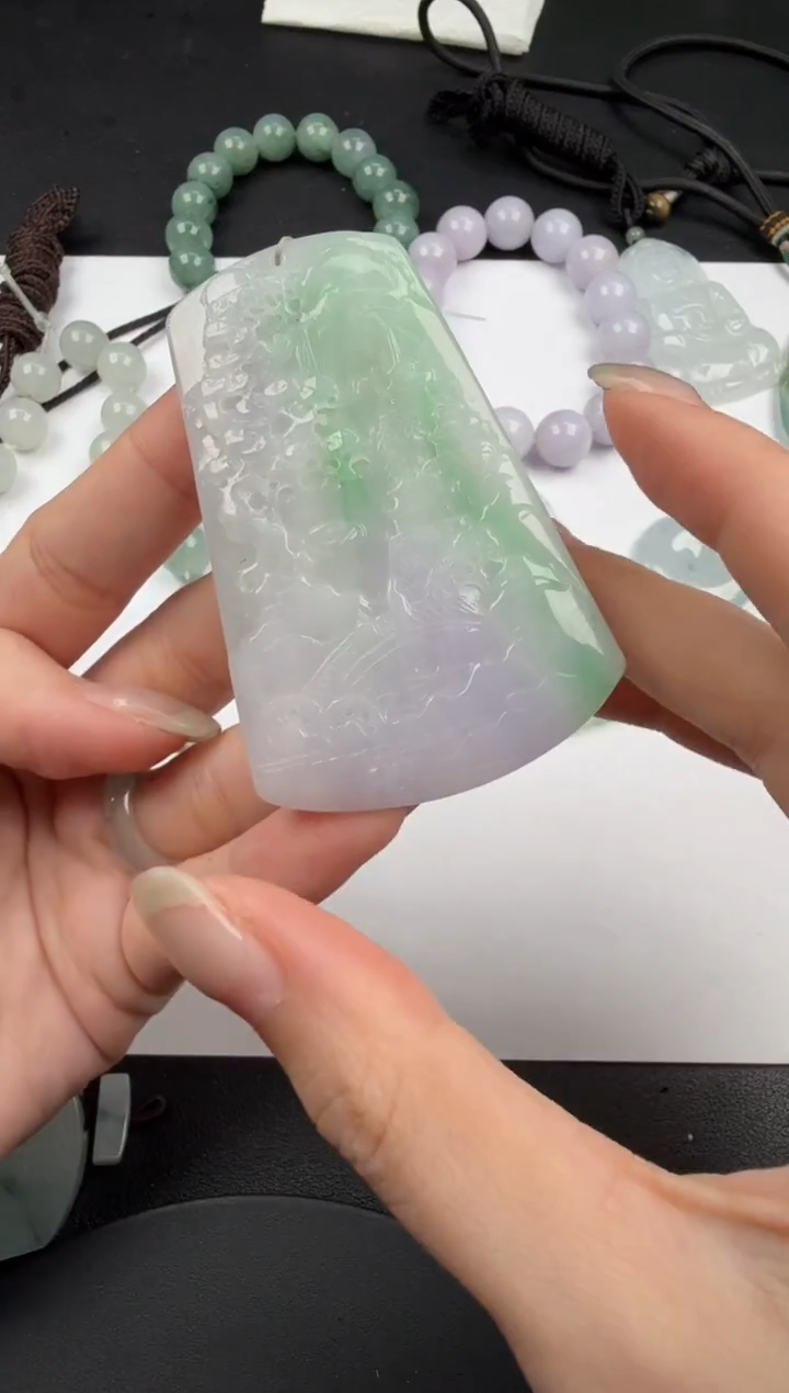 吊坠(不含链)未镶嵌翡翠翡翠饰品-235