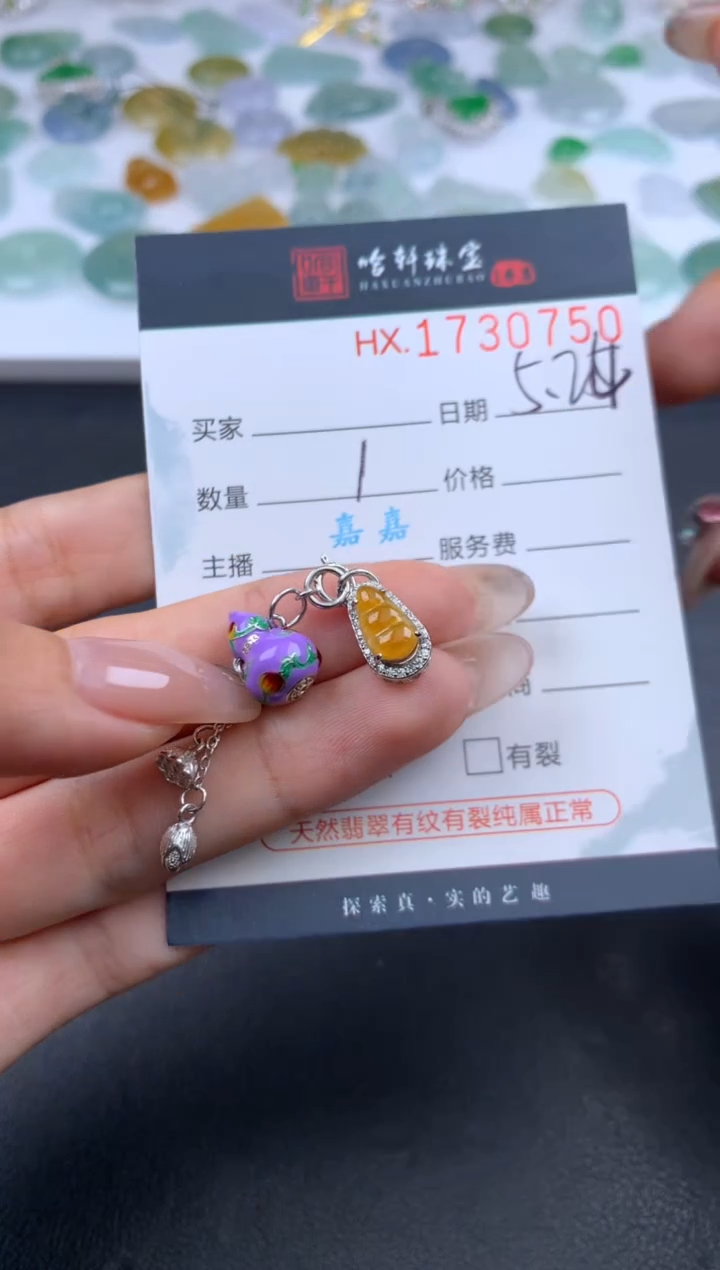 翡翠挂件未镶嵌哈轩 挂件1